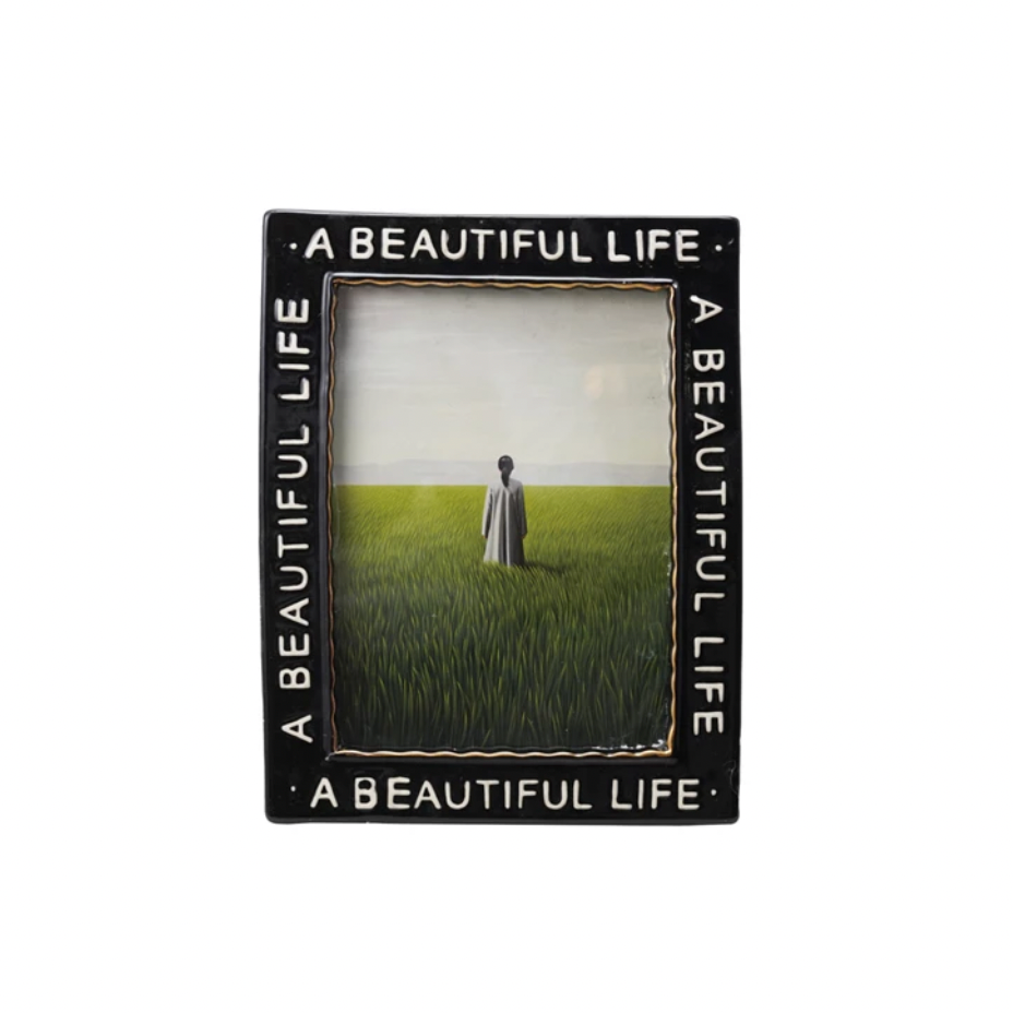 Embossed Photo Frame with Electroplating - A Beautiful Life