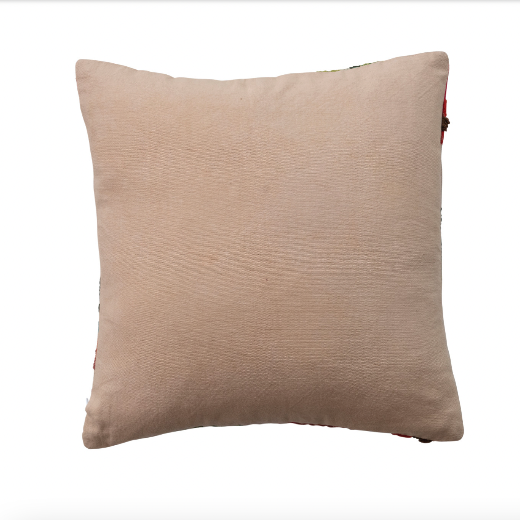 back of Garden Party Cotton Pillow