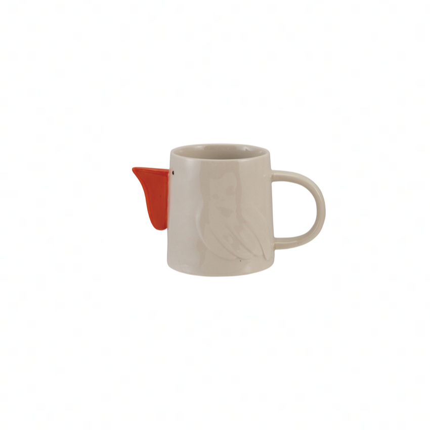 Stoneware Sea Bird Mug - YOrange 3D Beak