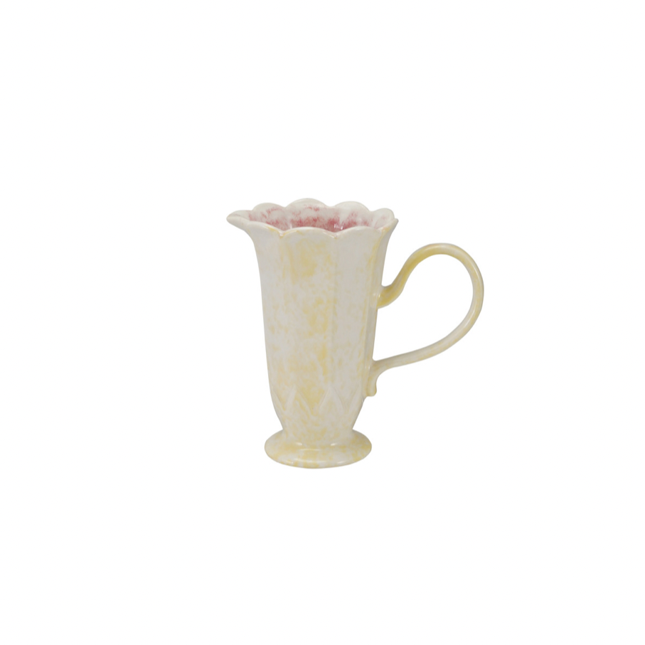 Stoneware Flower Shaped Pitcher