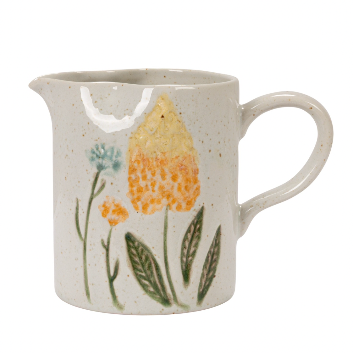 Hand-Painted Petite Florals Stoneware Creamer