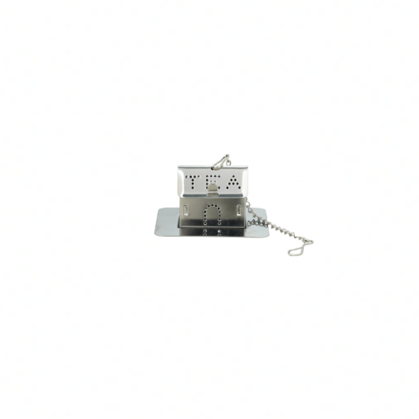 house shaped tea infuser on a white background