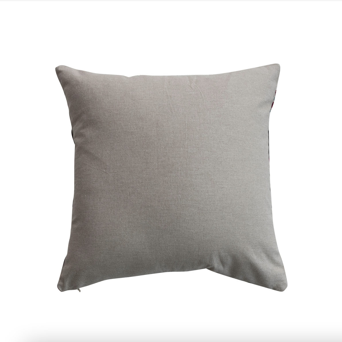 Embroidered Floral Cotton Chambray Pillow