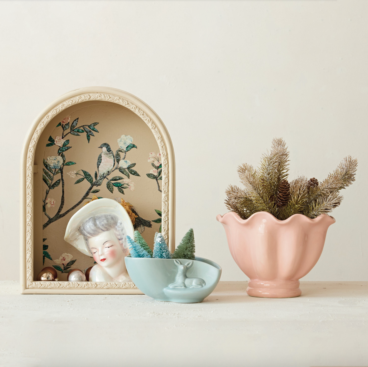 Stoneware Vintage Lady Vase