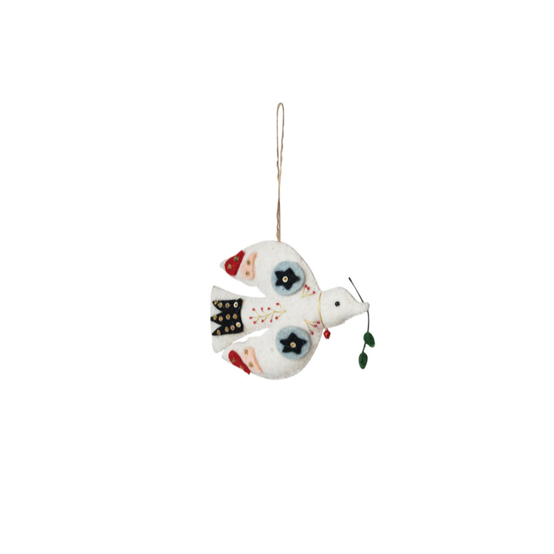 Winter Whimsy Felt Ornaments  - Dove