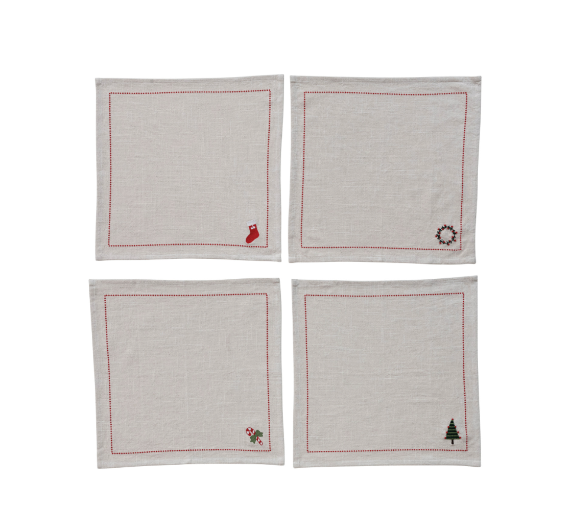 Merry Motif Napkins – Set of 4