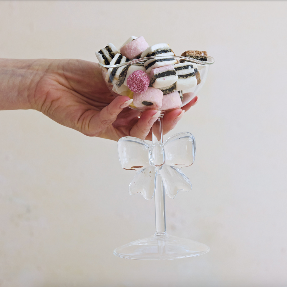 Glass Bow Pedestal Bowl