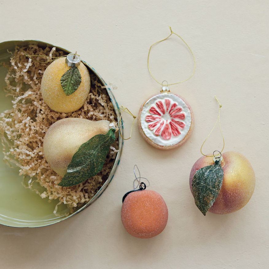 Paper Mache Vintage Reproduction Orange Ornament