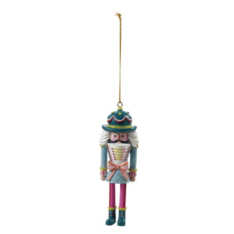 Resin Nutcracker Ornaments - Blue