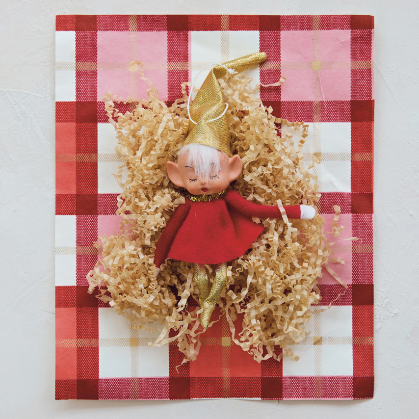 Vintage Reproduction Elf Ornament