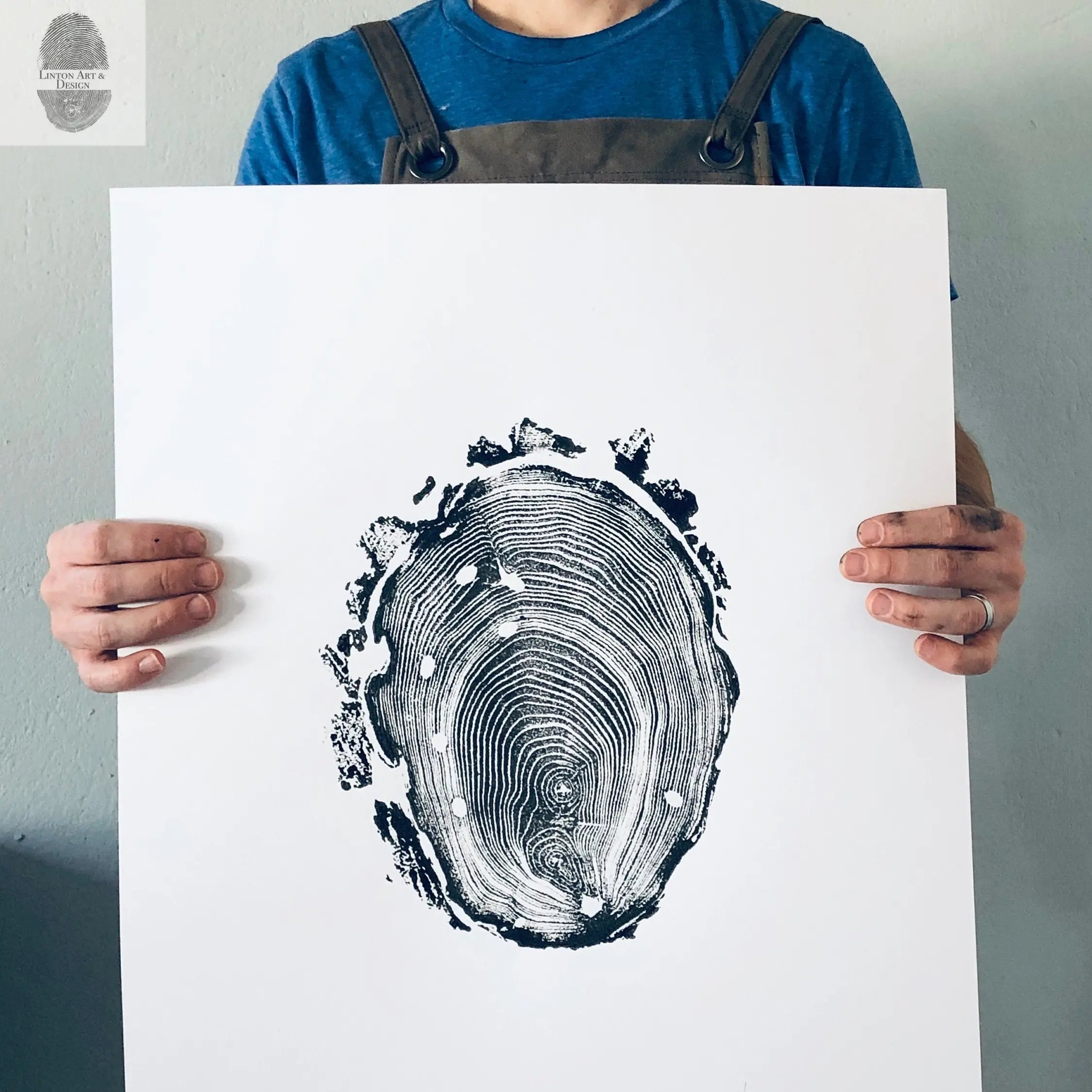 Walden Pond Massachusetts Tree Ring Print - 18x24 print - Signed Original