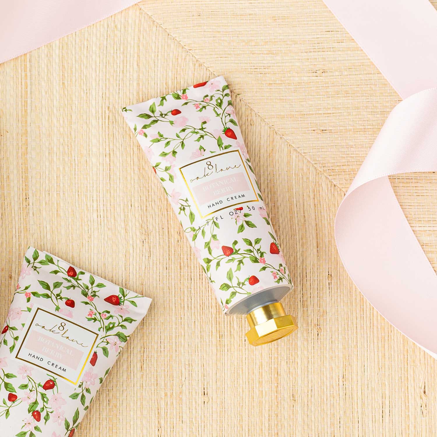 Nourishing, Scented, & Gift-Ready! Indulge your hands with our luxurious 50ml hand cream, thoughtfully crafted to provide deep hydration and lasting softness.

Featuring a delicate vine print adorned with strawberries and budding blooms, this charming design perfectly complements the sweet and uplifting fragrance, which blends vine-ripe berries, zesty lemon, and creamy sweetness.