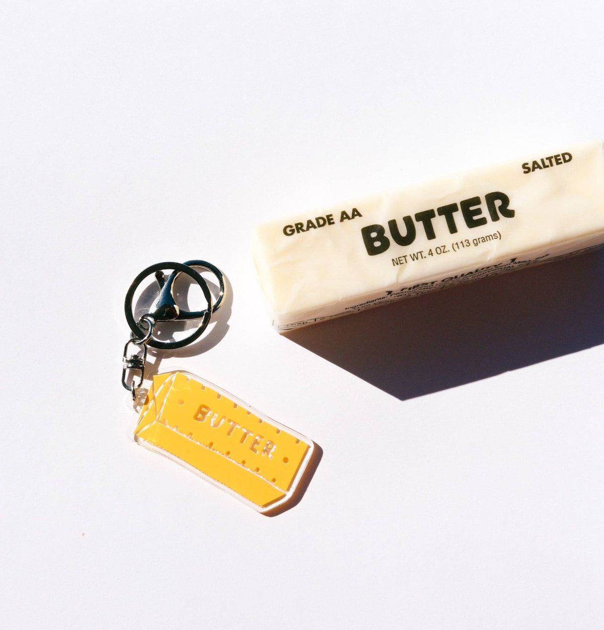 Butter Recycled Acrylic Keychain / Bag Charm
