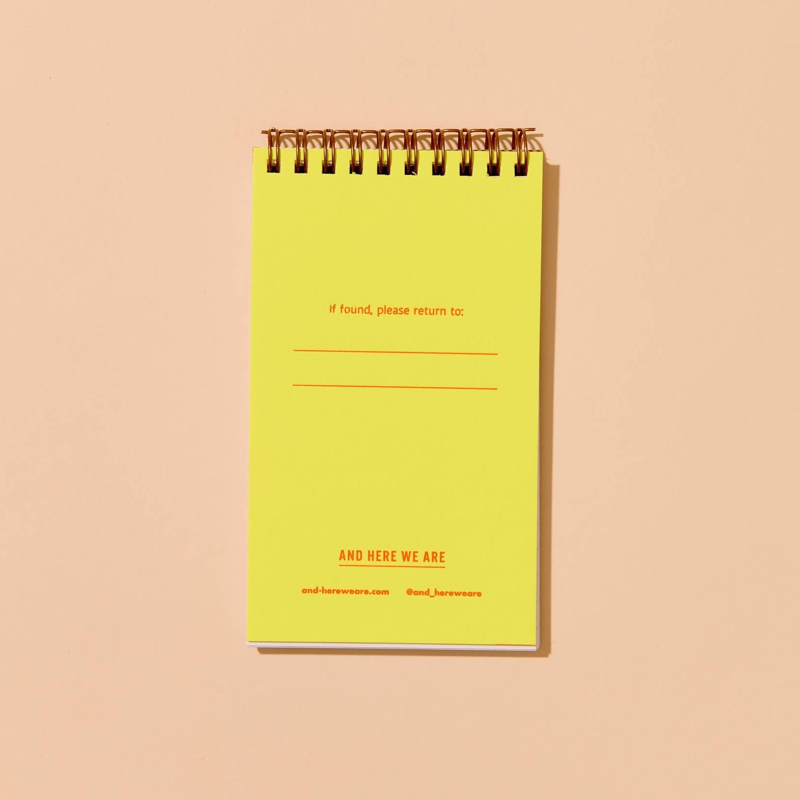 Red Stripe Letterpress Spiral Notebook