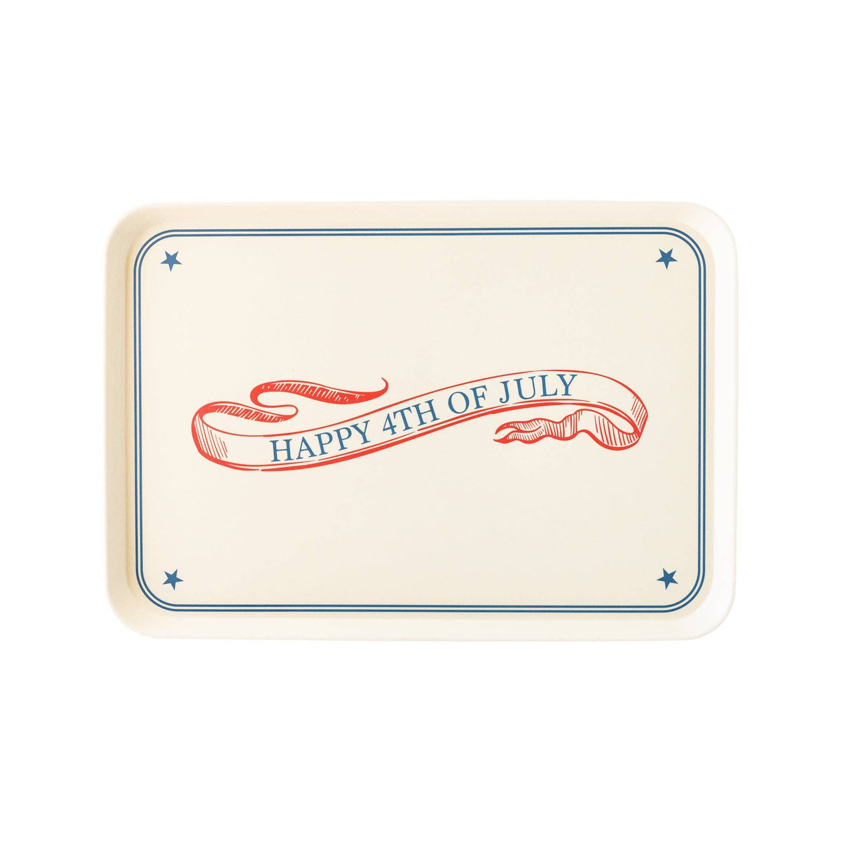 Happy 4th of July Reusable Bamboo Serving Tray