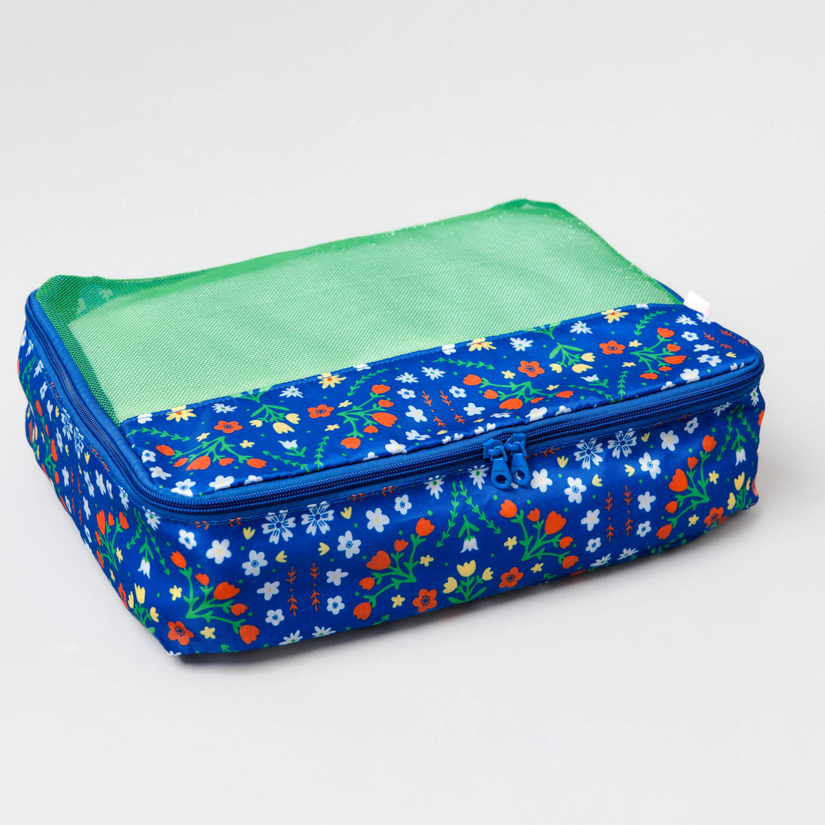 Packing Cube Set - Blue Scandinavian Floral