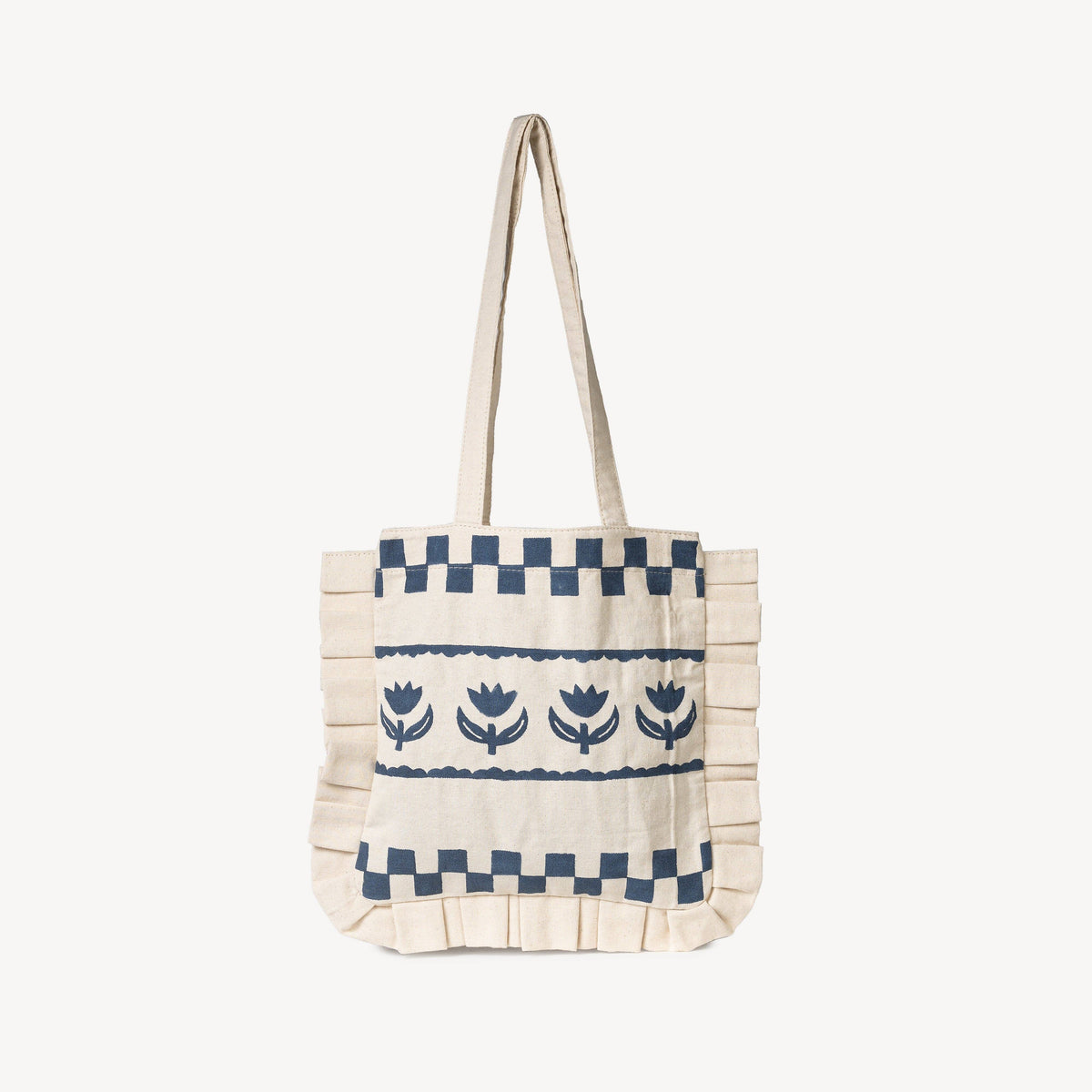 Block Printing Set - Tulip Ruffle Canvas Tote