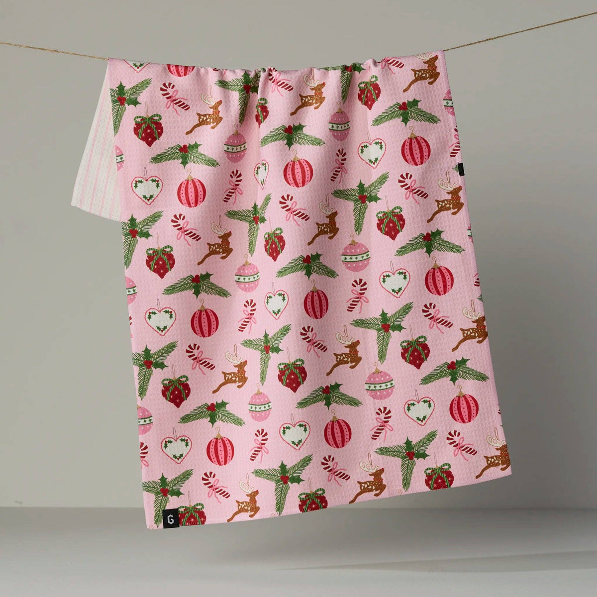 Pink Tidings Luxe Kitchen Towel