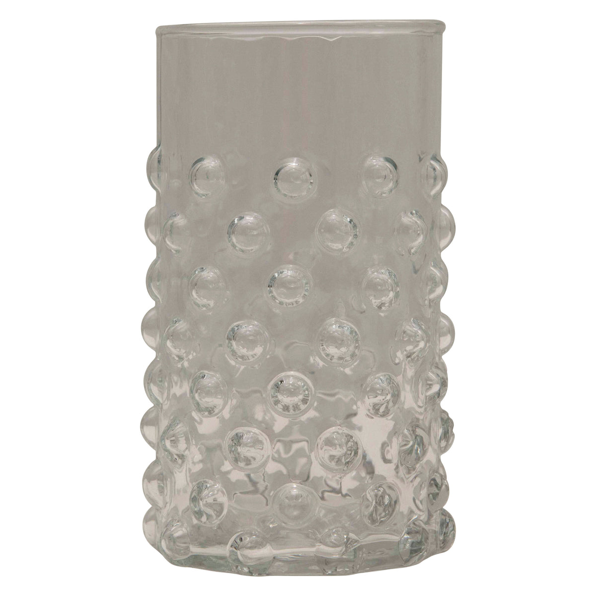 Clear Hobnail Drinking Glass 12 oz