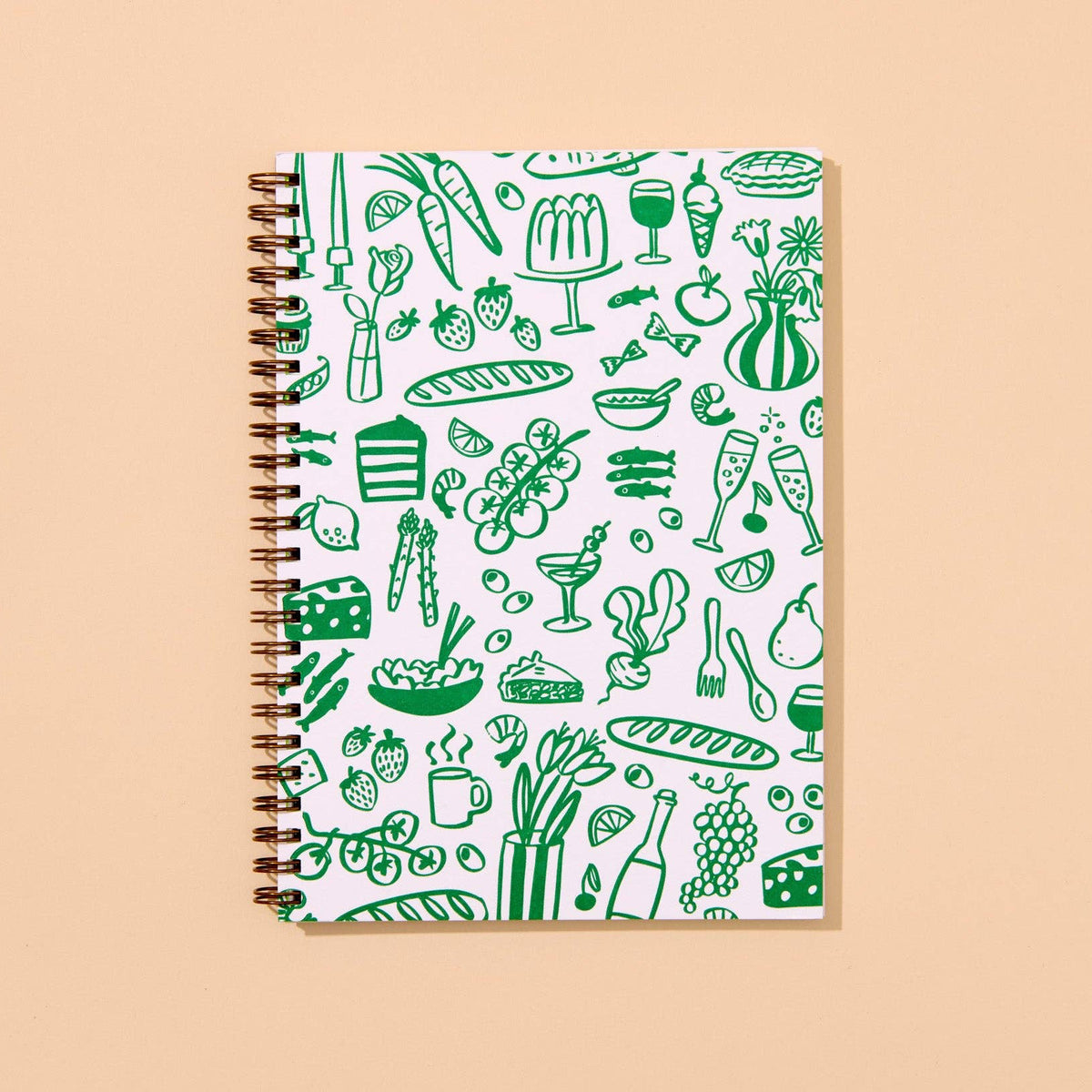 Dinner Party Letterpress A5 Spiral Notebook