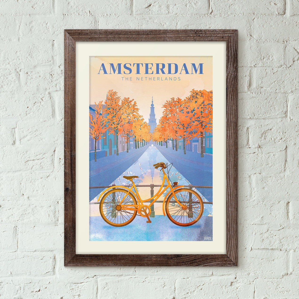 Amsterdam Travel Poster
