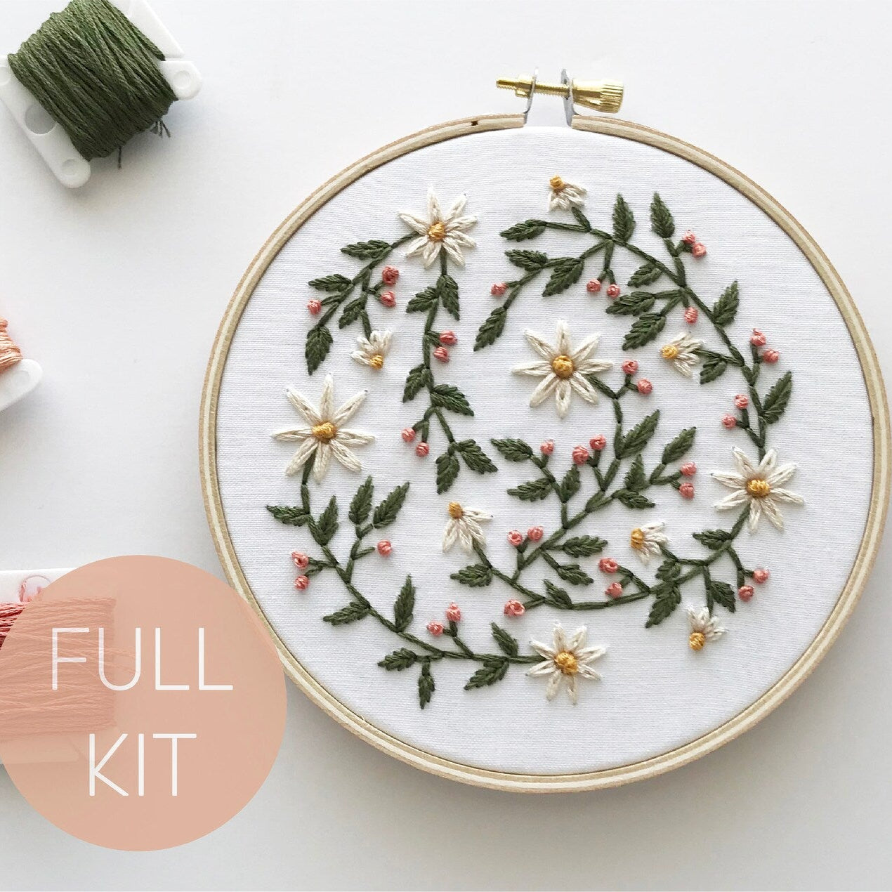 Daisy Floral Embroidery Kit