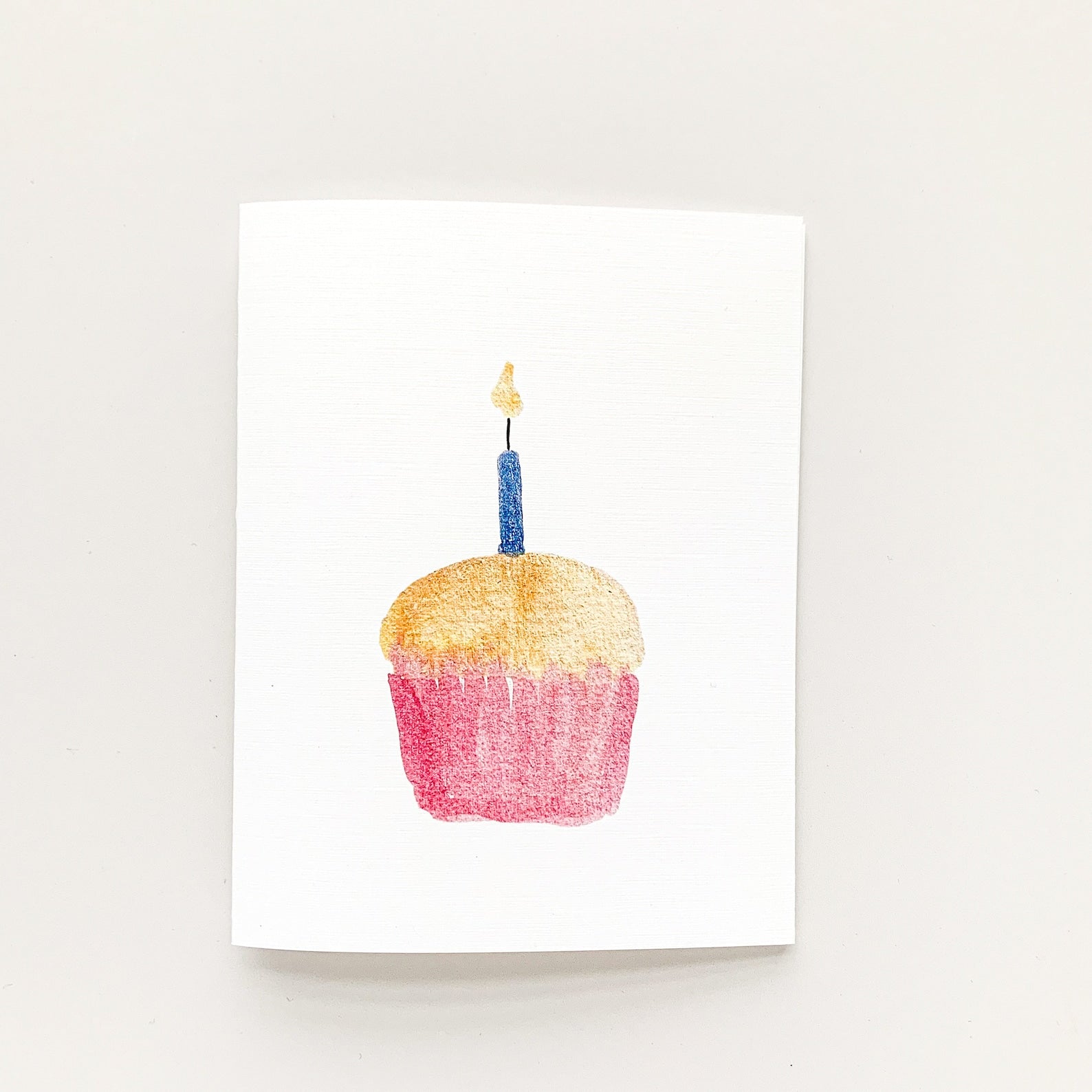 Cupcake Watercolor Greeting Card