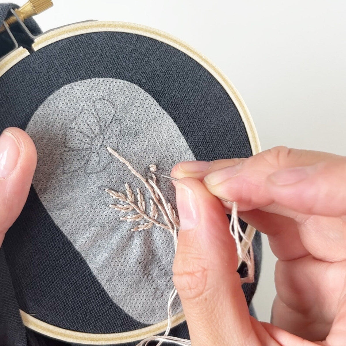 Birth Flower Embroidery Stick and Stitch