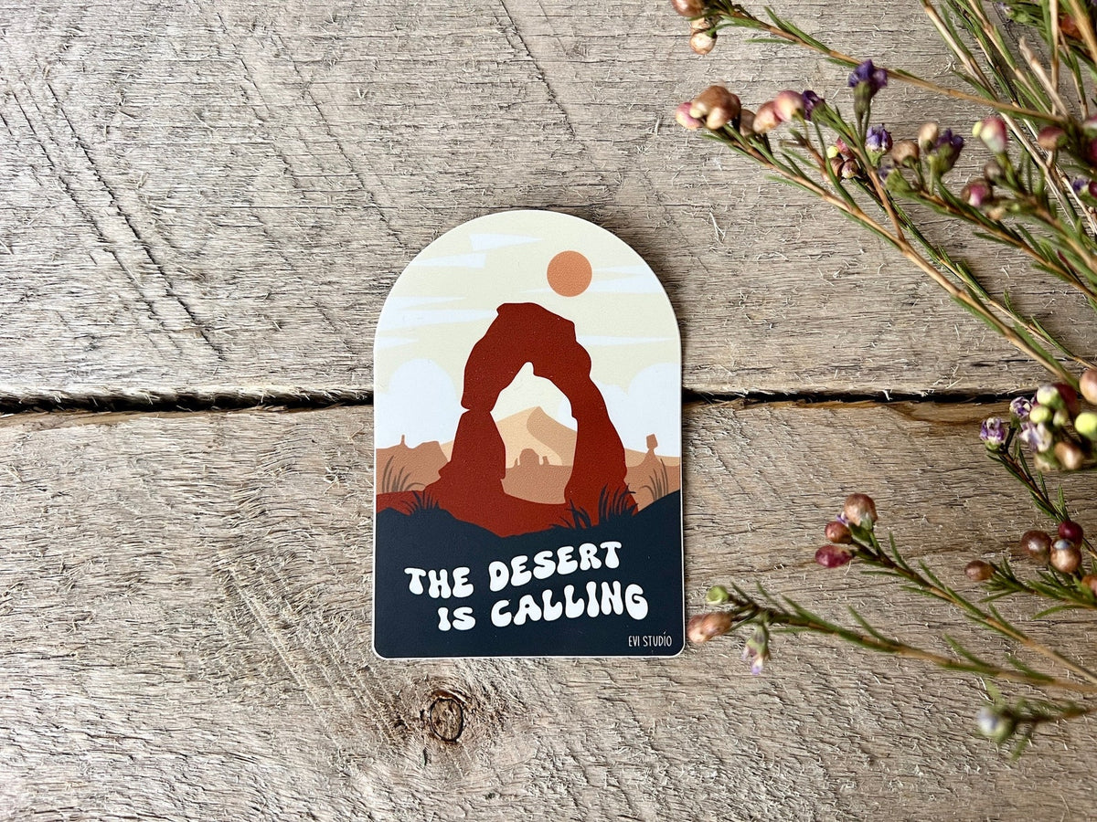 The Desert is Calling Sticker