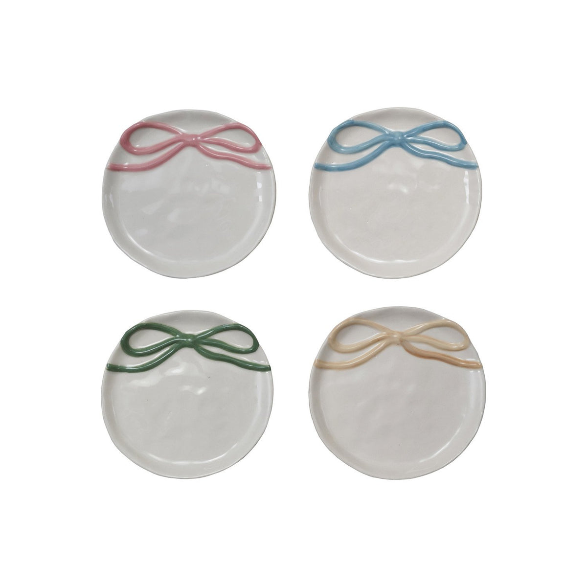 Baby Blue Bow Stoneware Dish