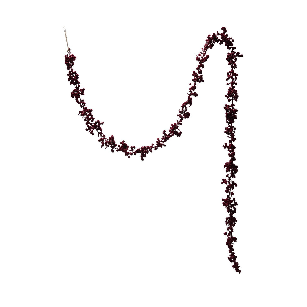 Add a warm, festive touch to your holiday decor with this flocked burgundy foam ball garland. Its soft, tiny foam balls bring a cozy texture and rich color that complement any seasonal setting. Lightweight and easy to arrange, this garland is perfect for mantels, staircases, or wreath accents, creating a welcoming atmosphere for your celebrations.

Length: 72"L x 5-1/4"H