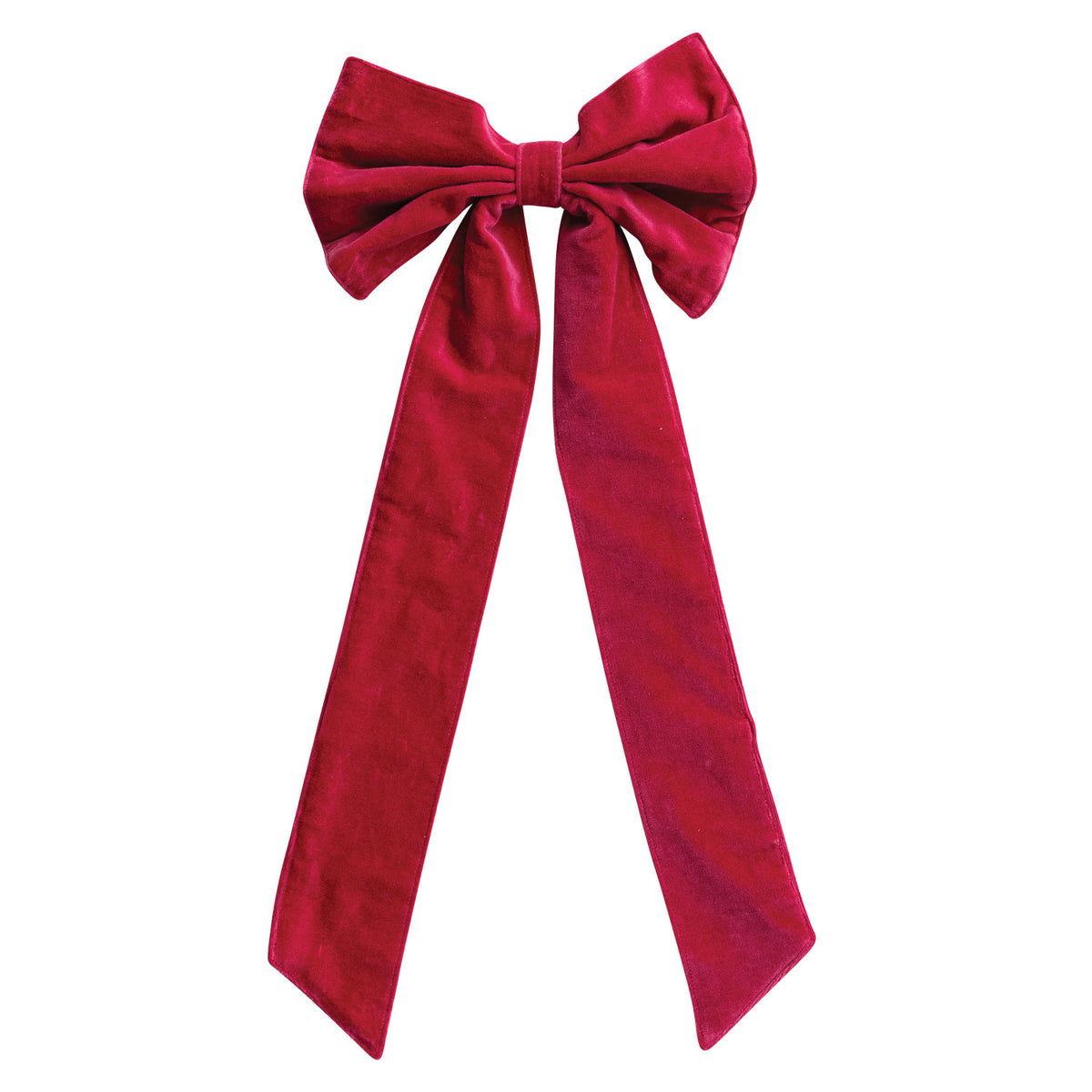 Long Tail Velvet Clip-on Bow - Fuchsia. Add a vibrant burst of color and classic charm to your holiday decor with our Long Tail Velvet Clip-on Bow in Fuchsia. Crafted from soft cotton velvet, this elegant bow features elegant long tails and a convenient clip-on design, making it effortless to style on Christmas trees, wreaths, garlands, or gift packaging. Its rich fuchsia hue brings a joyful, cozy warmth to any festive space.