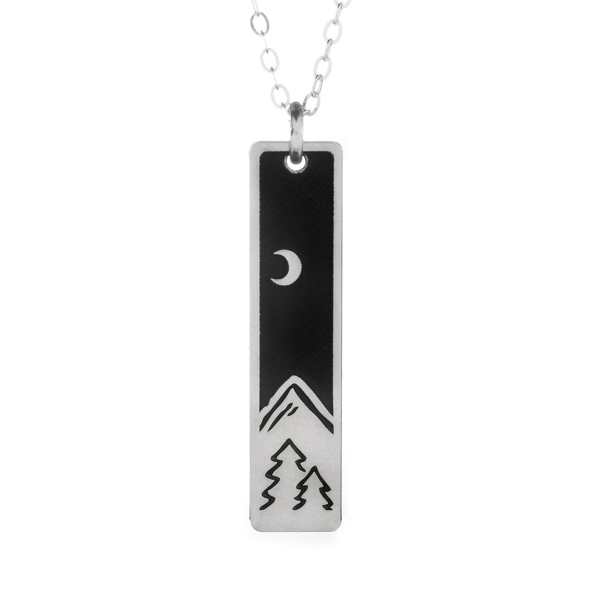 Night Scene Skinny Bar Necklace - The Bearded Jeweler