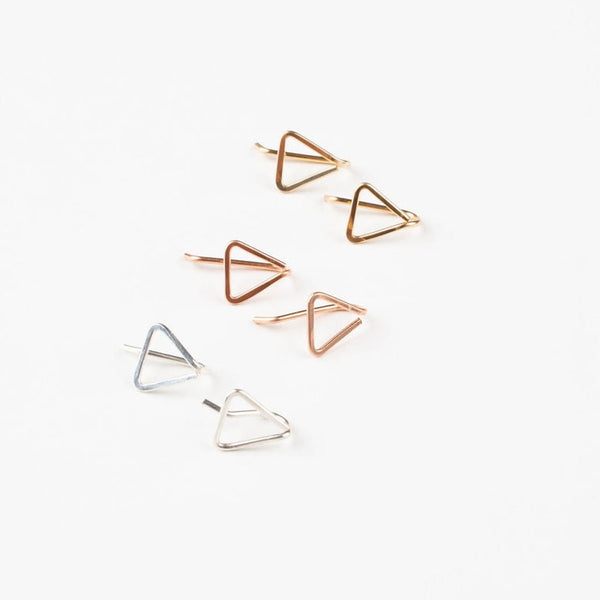 Triangle Bobby Pin Earrings